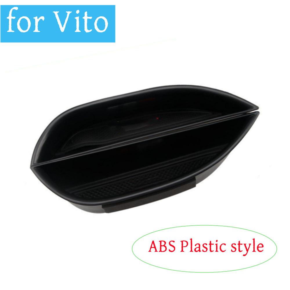 

ABS Car Front Door Handle Storage Boxes Door Armrest Holder Tray Organizer For Mercedes Benz V Class V260 Vito W447 2016-2026