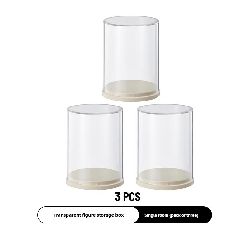 1/2/3PCS Acrylic Display Case Clear Dustproof Organizer Box for Collectibles Desktop Organizer Transparent Storage for Figures
