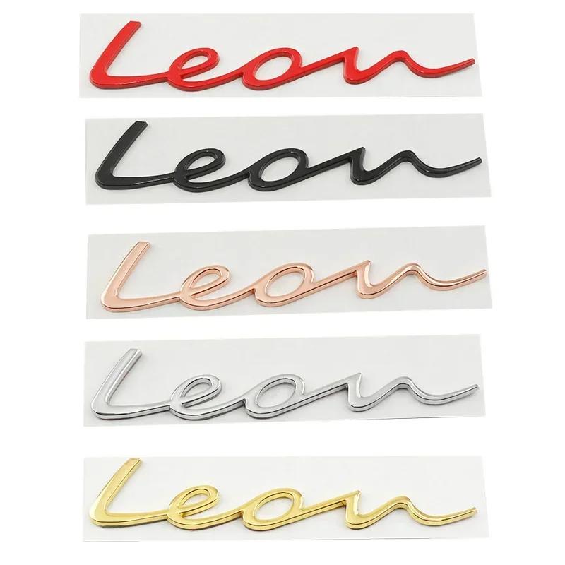 Samochód 3D Metalowe Słowa Litery Logo Bagażnika Naklejki Emblemat Odznaka Naklejka Dla Seat Leon MK1 MK2 MK3 MK4 MK5 MK6 FR Akcesoria Stylizacyjne