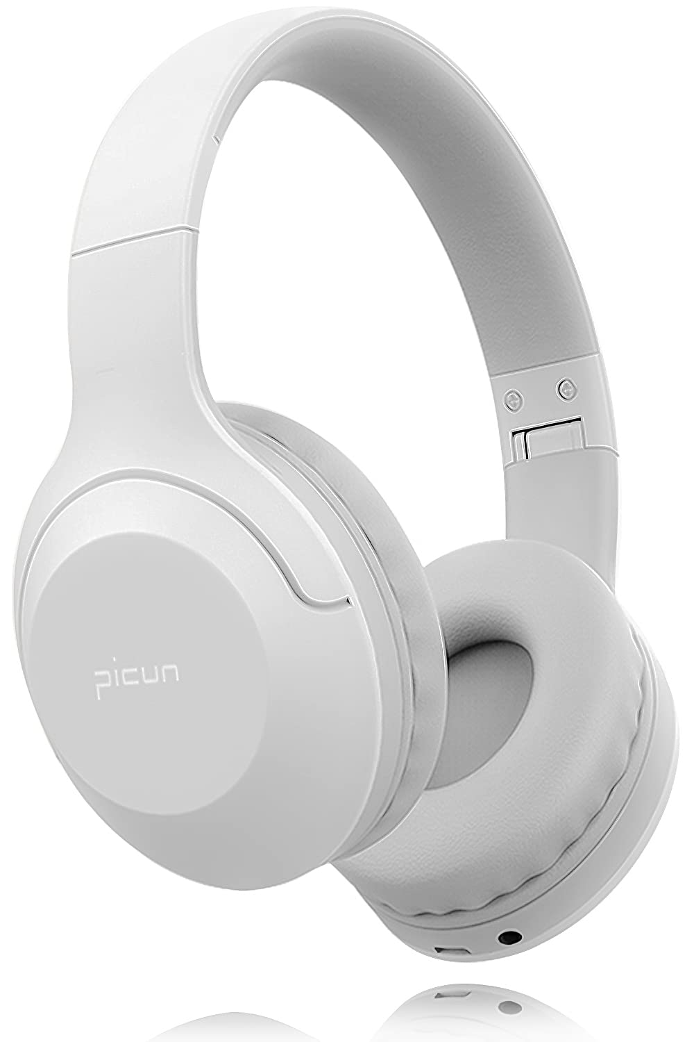 

Picun Wireless Upgraded Bluetooth HiFi Deep No 40mm HD Driver 50H Noise Bluetooth White Ash Over-Ear Headphones, V5.3 Stereo, Closed-Back, Bass,