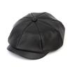 Universal Chemistry Belted Leather Black Newsboy Cap