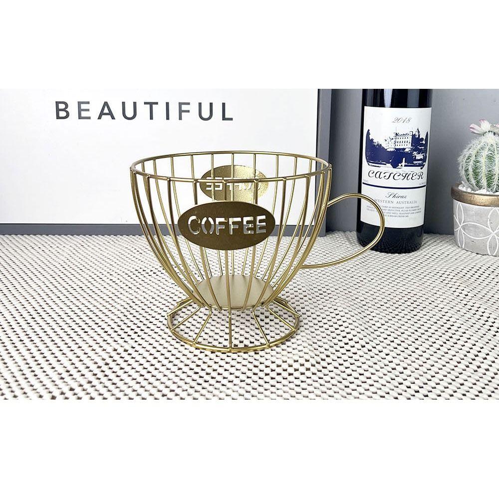 Hollow Coffee Display Basket Large Capacity Coffee Pod Storage Stand Coffee Capsule Holder  Kitchen