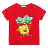 SpongeBob SquarePants Pure Cotton Cartoon Pattern TShirt ShortSleeved Casual Versatile Top for Boys And Girls