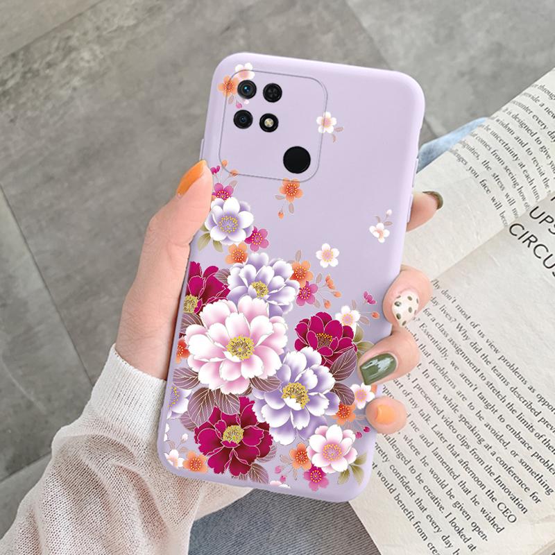Für Redmi 10C 10 C 10A Hülle Funda Vintage Blumen Blätter Schutzhülle Weiche Capa Für Xiaomi Redmi 10C 13C 14C Bumper Case