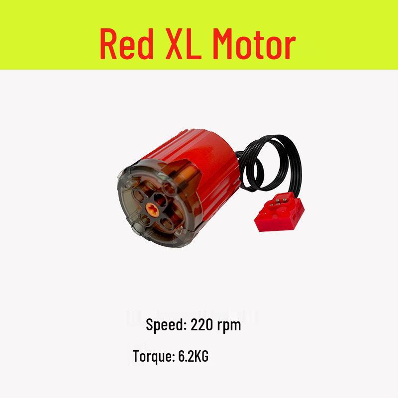 Remote Control High-Speed Motor & Battery Box for Lego Bricks with Black, Red, and Light Modifications