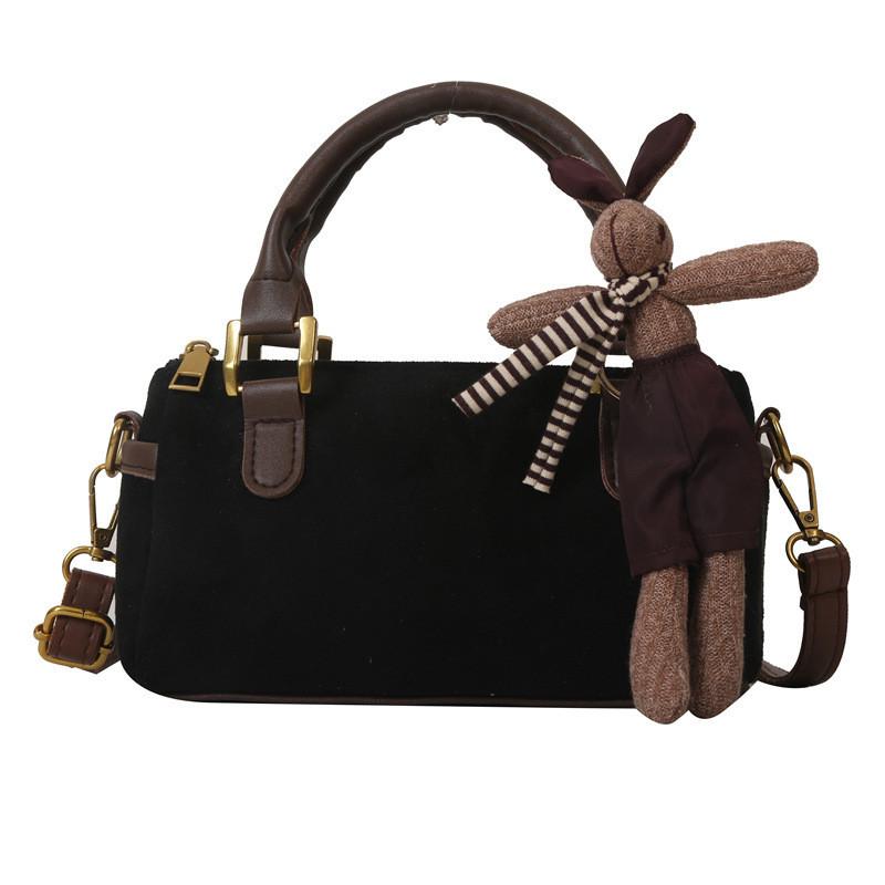 Trendy Women's Square Bag 2024 New Handbag Simple Retro Shoulder Bag Street Fashion Casual Shoulder Bag