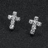 Luxury Sparkling Crystal Cross Earrings Party Earrings Women's Earrings 1 Pair