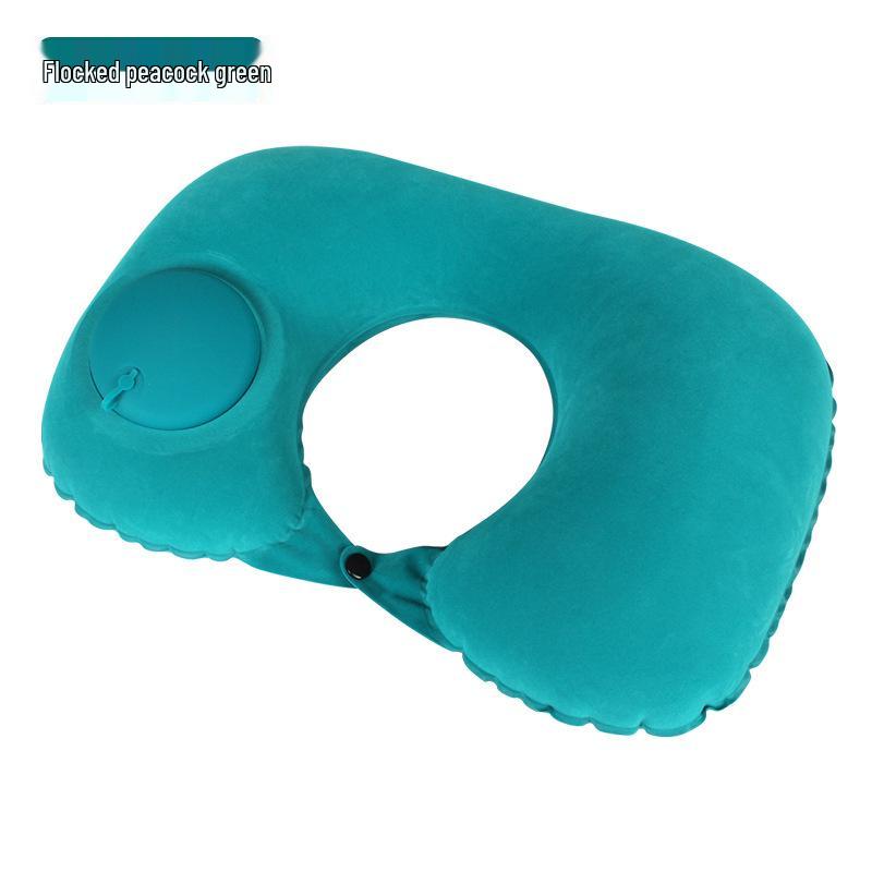Inflatable U-Shaped Travel Pillow Set: Portable Neck Support for Airplane Journeys