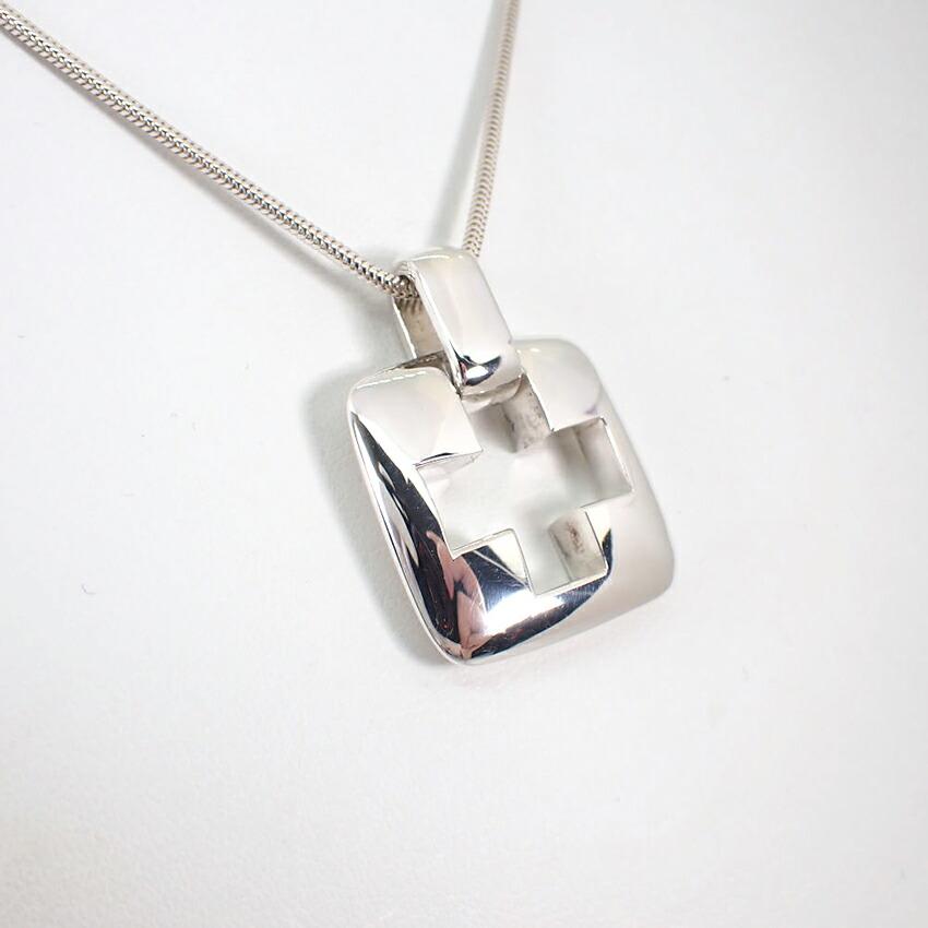 [Used] TIFFANY 925 Open Cross Long Pendant/Necklace/g517-33