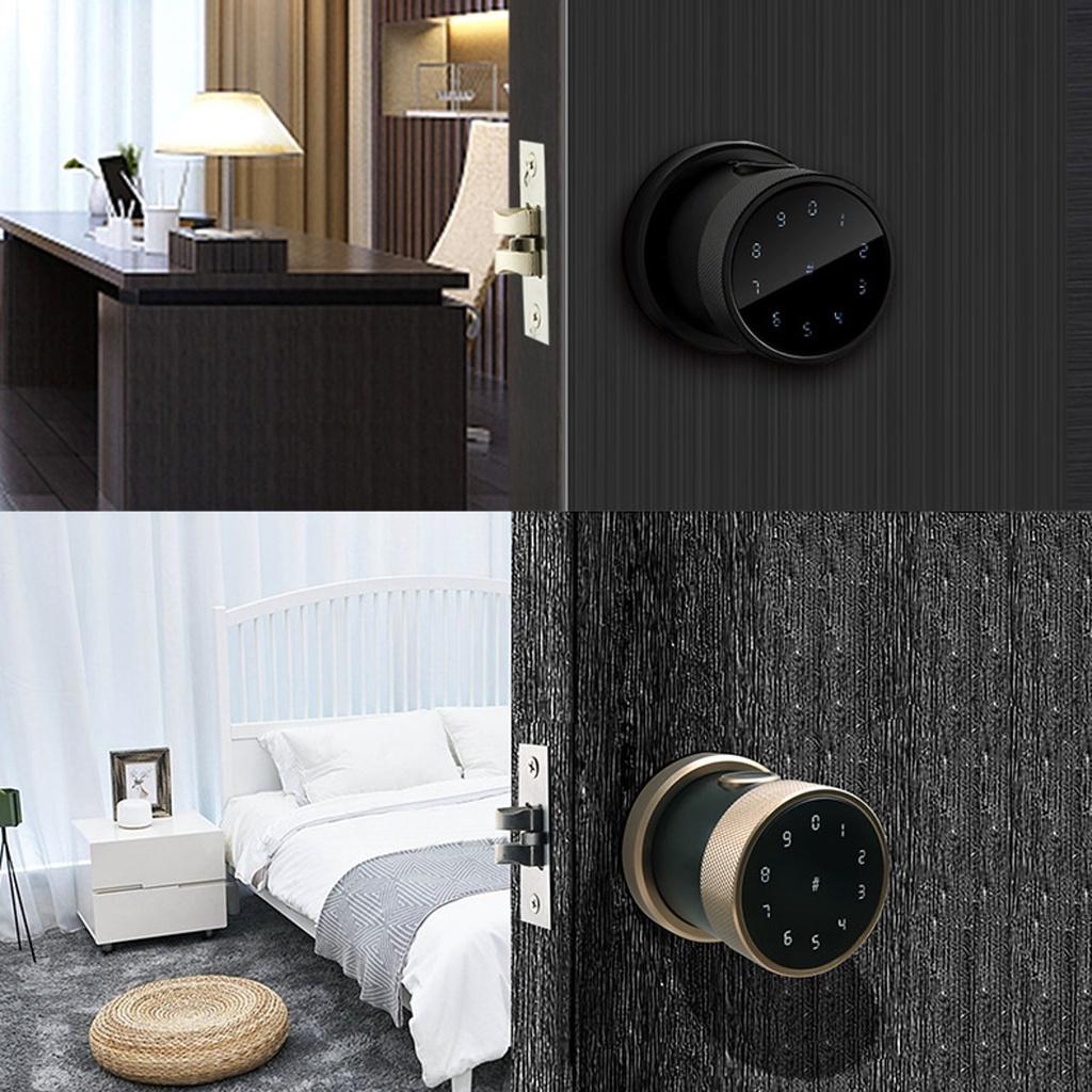 2.44""x7.01"" Smart Digital Door Lock Battery Powered Fingerprint Touch Password Keyless Latch