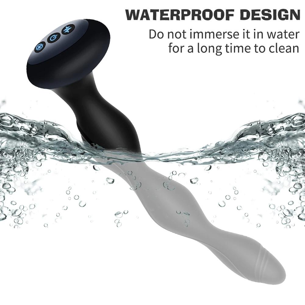 Electric Shock Anal Plug Prostate Massager Intelligent Heating Butt Plug Female Masturbator Anal Bead Erotic Sex Toys for Couple