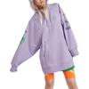 Adidas By Stella McCartney Pull On Gender Neutral Half Zip Hoodie Faded Glow Purple IB5900