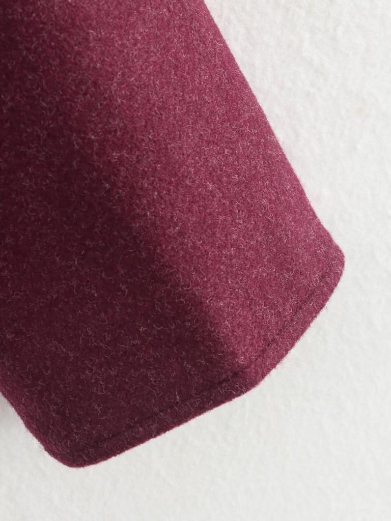 Damen Retro Revers Tasche Kurzmantel - Winterkollektion 2024