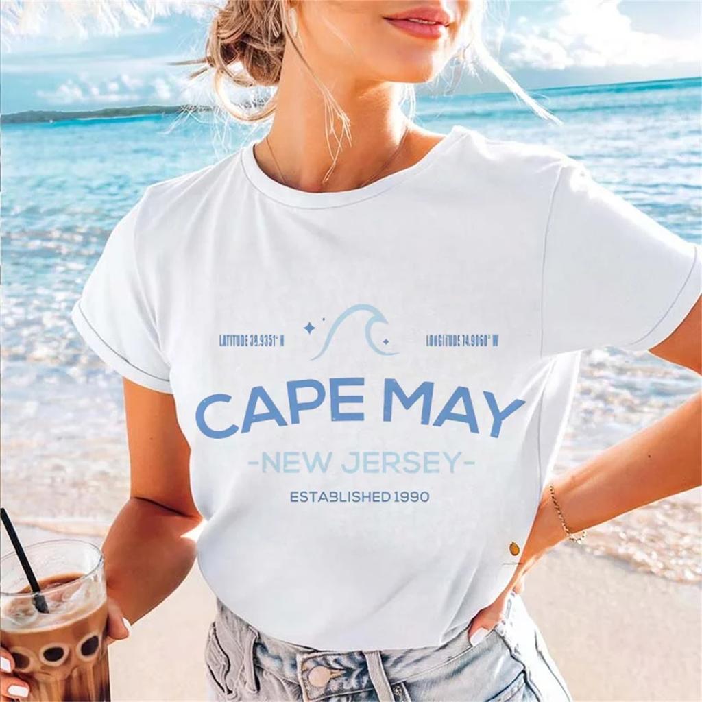 Trendy Cute Short Sleeved T-Shirt Top for Women's Fashion O-Neck Women's Summer Letter Pattern Printed Casual Clothing T-Shirt