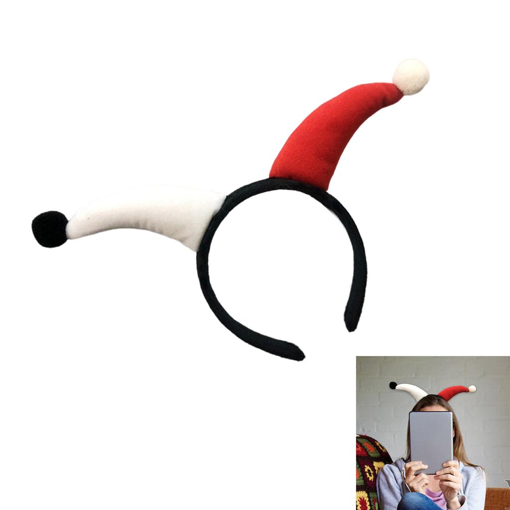 Unique Plush Clown Headband for Adults and Kids Perfect for Halloween and Costume Parties with 3D Exaggerated Horns