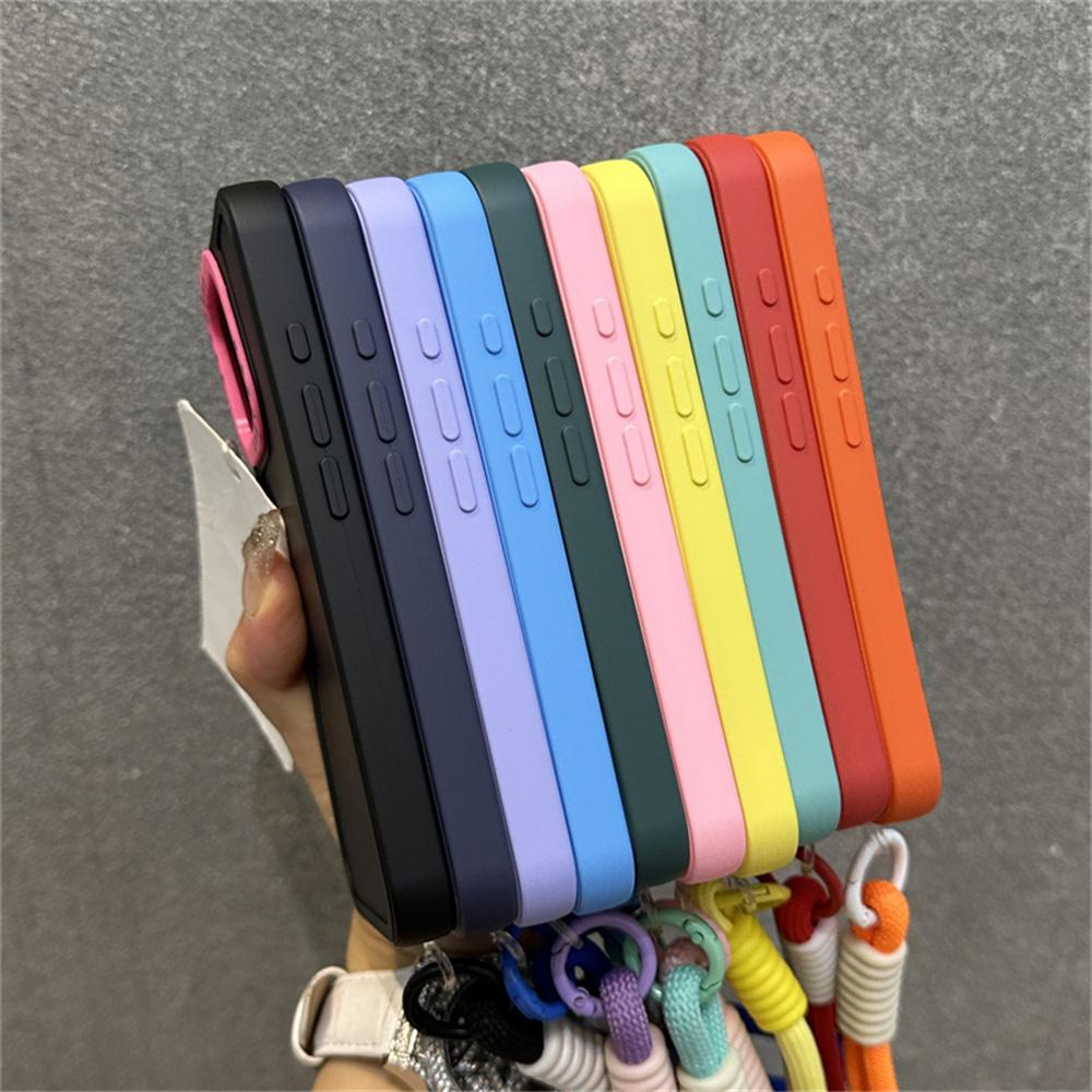 Luxury Wrist Strap Bracelet Lanyard Phone Case For 15 16 17 Pro Max 14 13 12 11 X XS Collision Color Lens Protector Cover