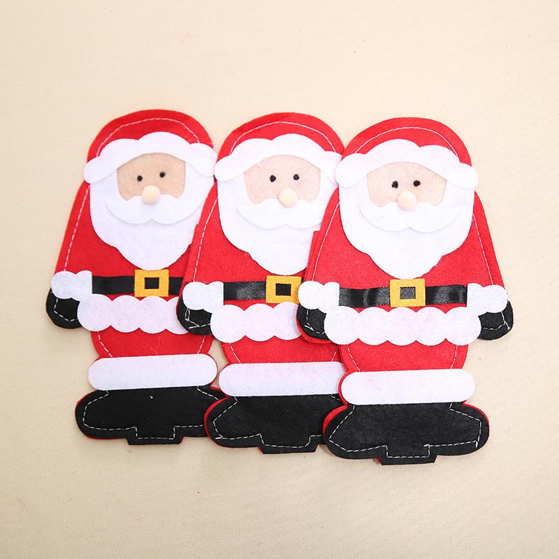 Santa Decorations Christmas Cutlery Sets Party Table Tops Products Decorative