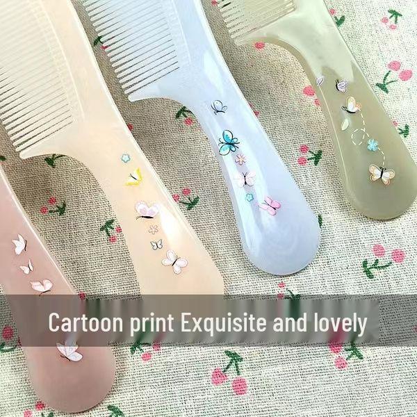 Printed Hairdressing Smooth Hair Comb for Girls - Home Hair Care Tool