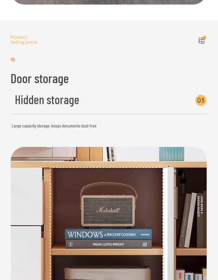 Multi-Layer Office Storage Cabinet with Lock and Drawers