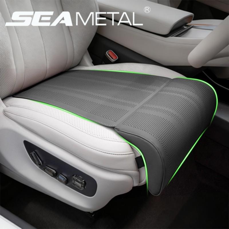 SEAMETAL Car Seat Leg Support Extension Suede Universal Auto Seat Extender Leg Cushion For Driver Memory Foam Seat Padding Mat Cover