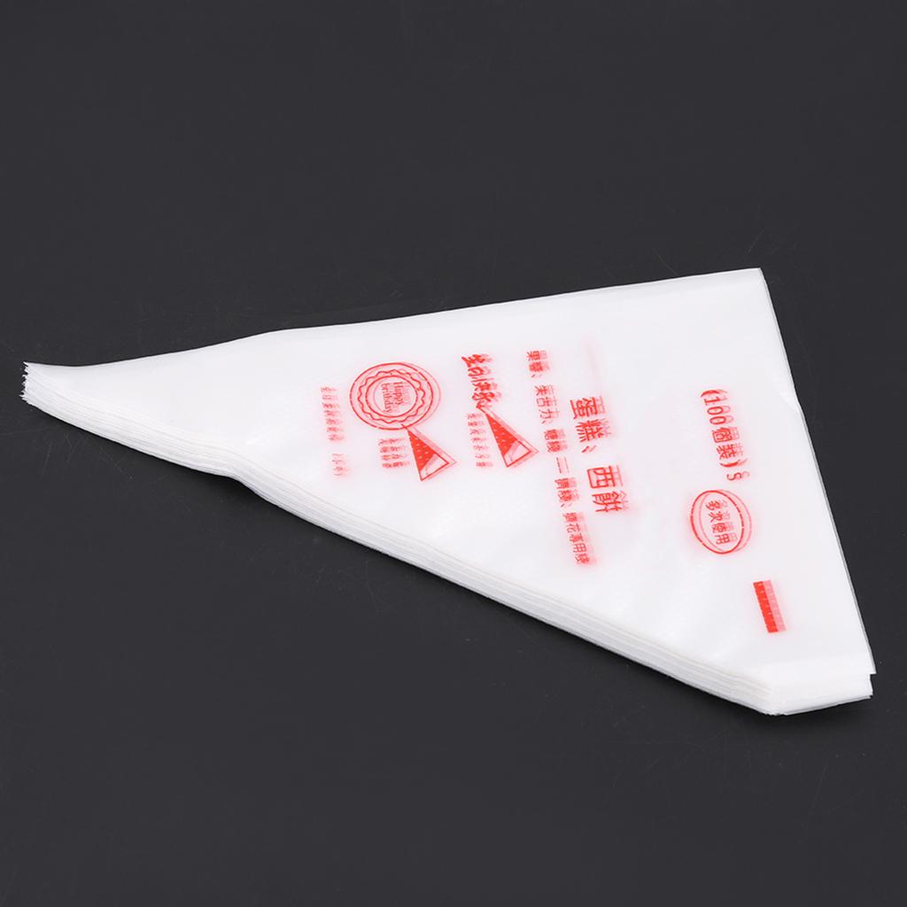 100pcs Food Grade Plastic Icing Piping Bags Pastry Fondant Cake Decorating Bag Tool