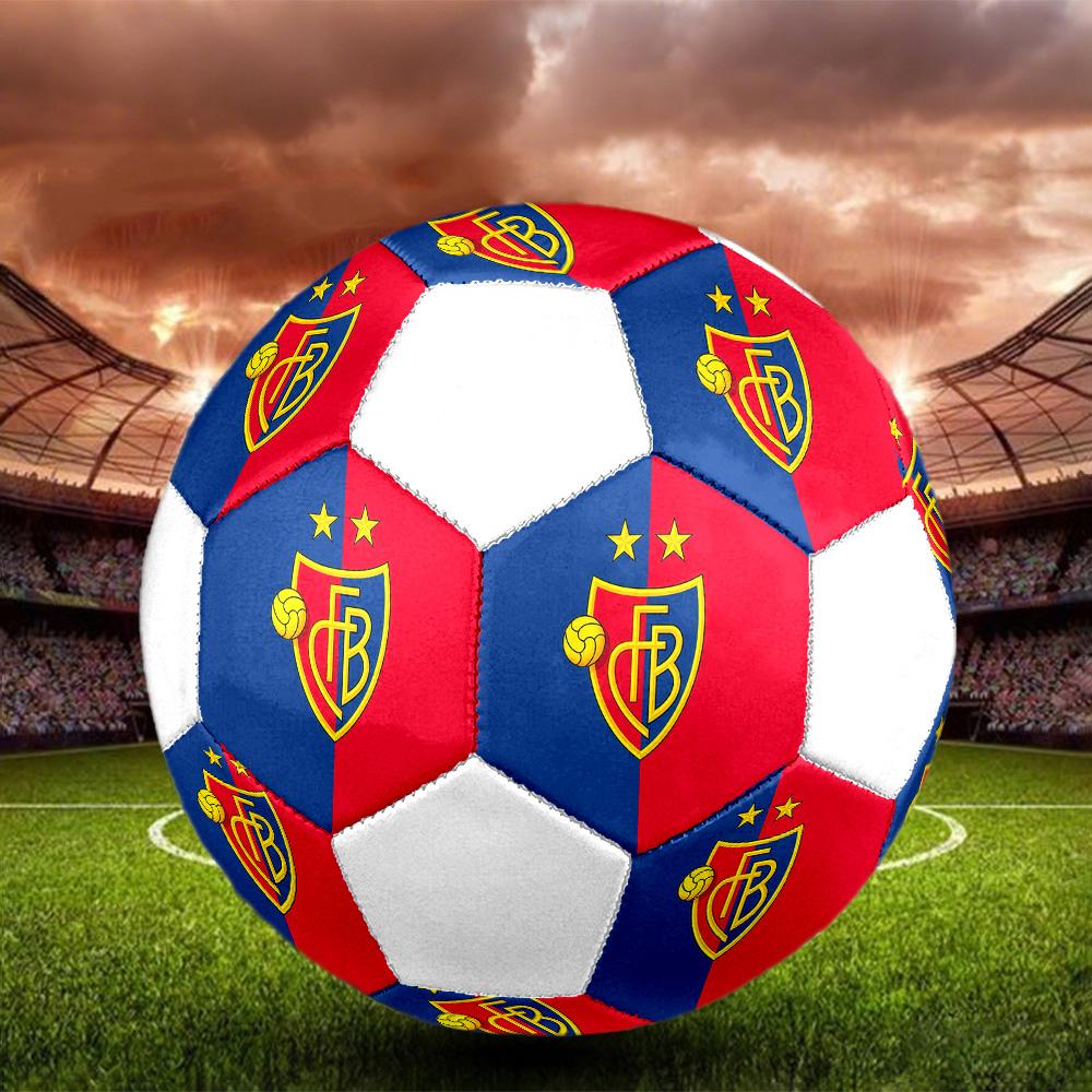 1PC FC Basel Club Size 5 Soccer Ball PrahaIndoor Soccer Ball Colorful All Ages Machine Stitched PVC Competition Ready Durable High-Bounce