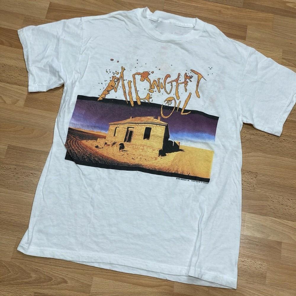 

Винтажная футболка Midnight Oil Diesel and Dust Band Хлопок Белый S-4XL Унисекс Футболка CM220 Унисекс Футболка S