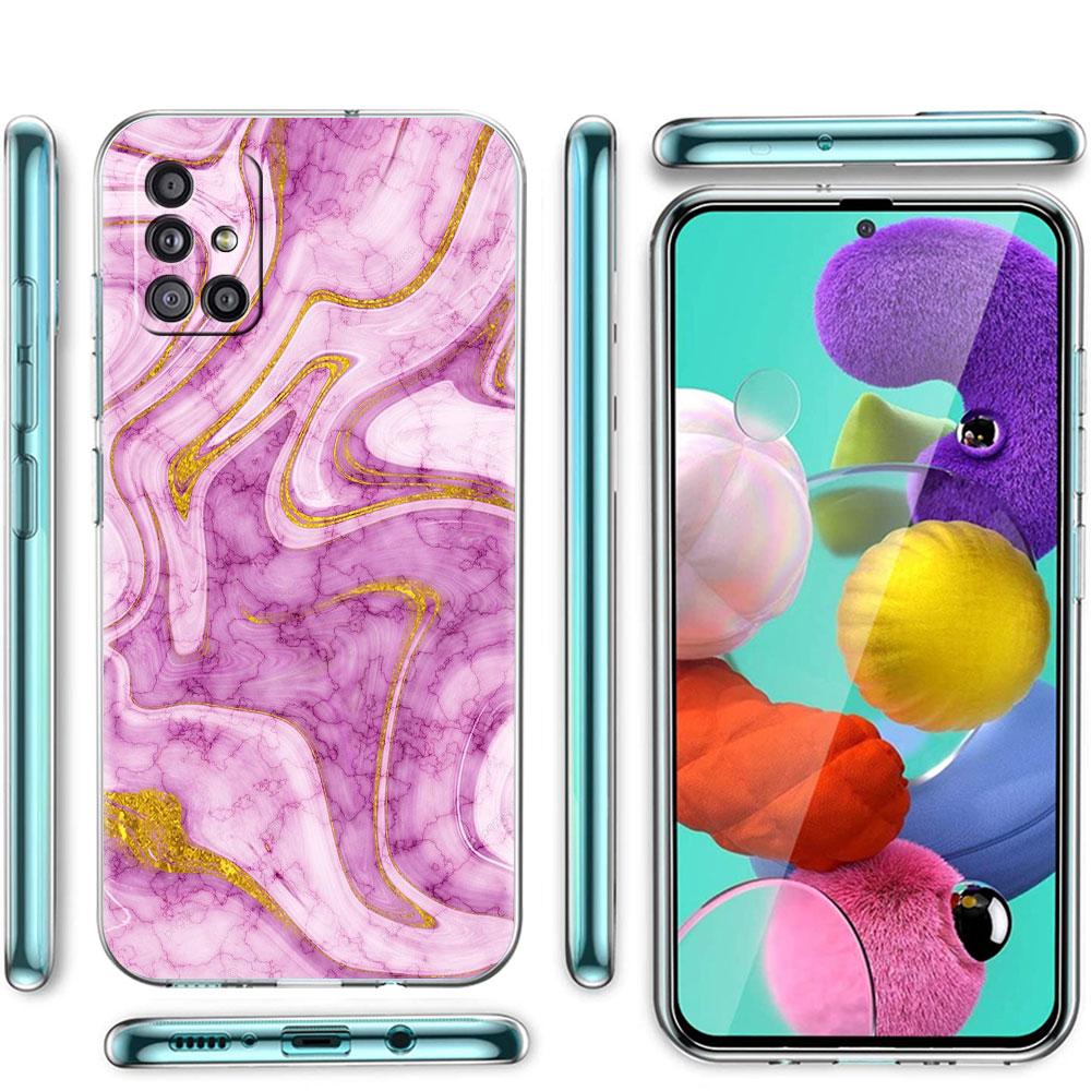 Marmor Klar Fall Für Samsung Galaxy A52 A12 A51 A32 A21s A71 A32 A22 50 A70 A31 A72 5G Telefon Abdeckung