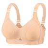 Sujetador inalámbrico de talla grande para mujer, transpirable, cómodo, push-up, copa fina, sujetador liso, sin imanes, moldeador, figura más llena, ropa interior de soporte