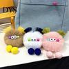 Keys Decorative Pendant Cartoon Plush Ball Keychain, Fluffy Pompom Keychain with Metal Clasp, Backpacks Handbags for Men Women Bag Accessory