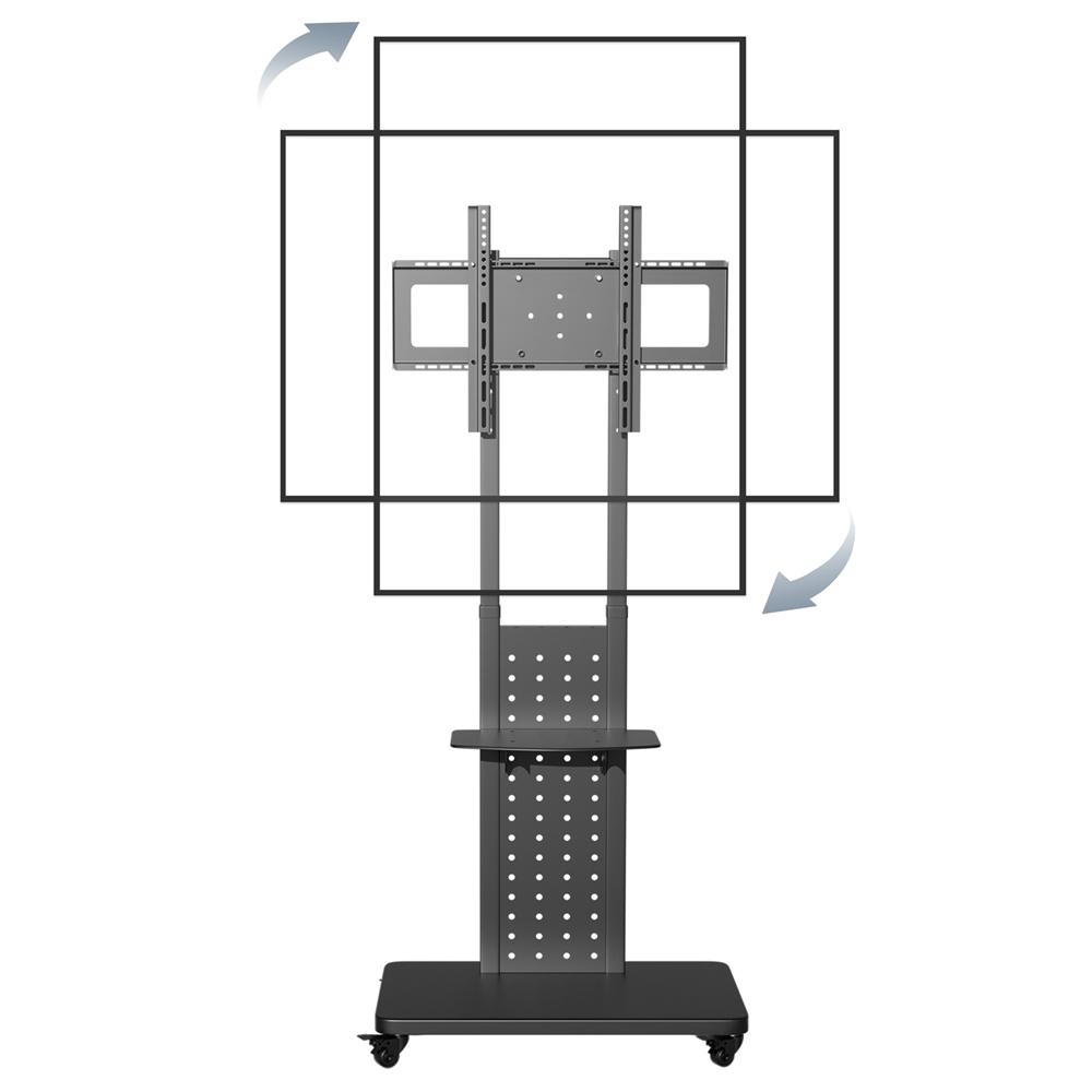 UNHO Universal Rotating Vertical TV Floor Mount Stand Bracket for 32-65 Inch TV Stand Max Load 50KG Height Adjustable 130-160cm