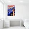 Vintage Hot Rod Car Sexy Blonde Bikini Pin-up Art Metal Tin Sign Retro Wall Decor for Bar Pub Home 8x12 Inch