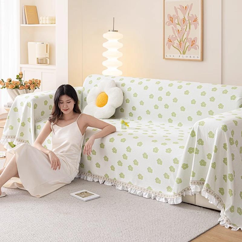 Prosop de Sofa de Vară Mătase de Gheață FLOAREA-SOARELUI Husă de Sofa All-Inclusive Husă de Praf Living Husă de Sofa Dintr-o Bucată Pânză Respirabilă