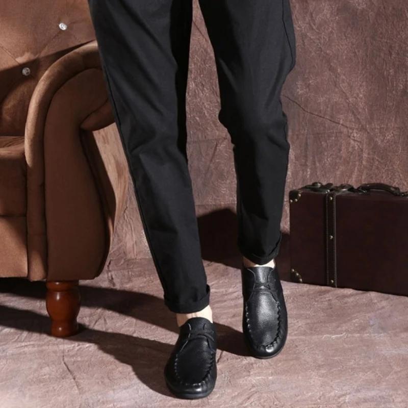 Modische Schnürschuhe Flache Runde Zehenpartie Lederschuhe für Herren Retro Designer Im Angebot Erwachsene Niedriger Preis Luxus Sale Sozial Neuer Mann Freizeitschuh