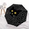 1pc Cat Polka_Dot Automatic Open/close Folding Compact Umbrella, 8-Rib Sturdy Canopy, Lightweight Portable, Everyday Use, Gift, Outdoor Umbrella, Trav