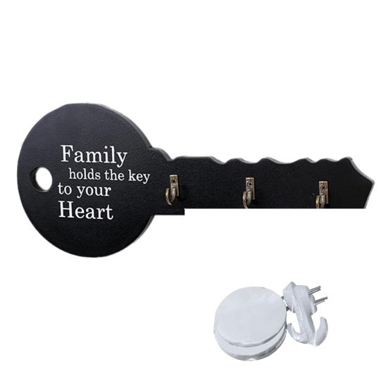 1 Set Schlüsselhalter, auffälliges Buchstabenmuster, Holz, Retro, rustikales Schlüsselhalter-Set, Wanddekoration für Zuhause