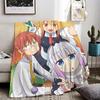 Miss Kobayashi's Dragon Maid Throw Lightweight 240g Flannel Blanket Soft Skin-friendly for Summer Cooling