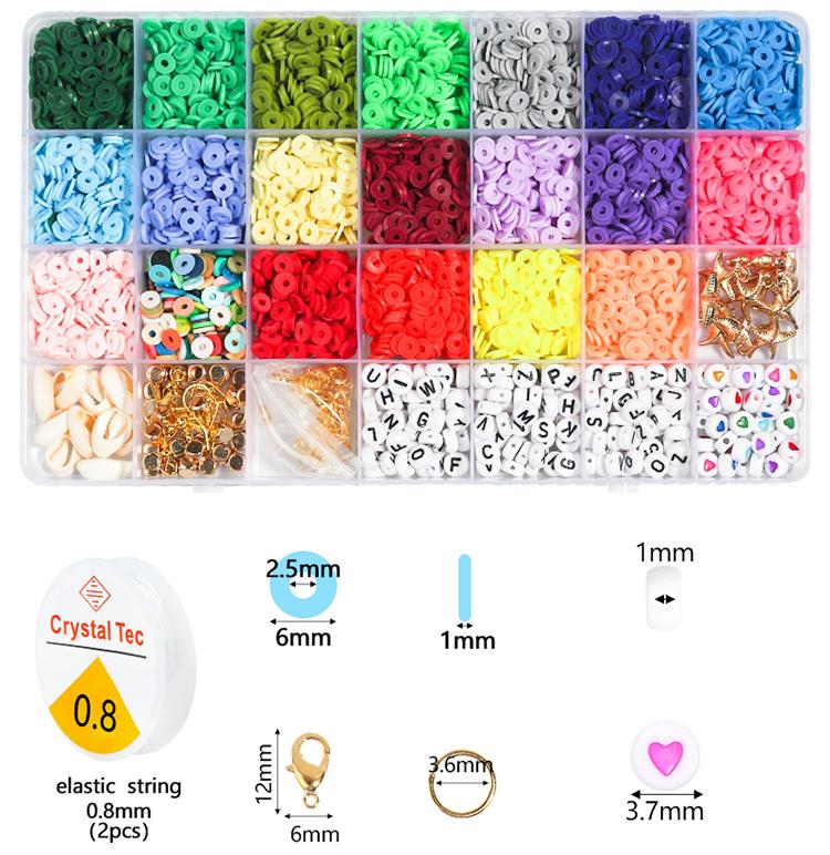 Polymer Clay Beads Box for Jewelry Making Accessories DIY Earring Bracelets Necklace Craft Jewelry Kits For Children Gift