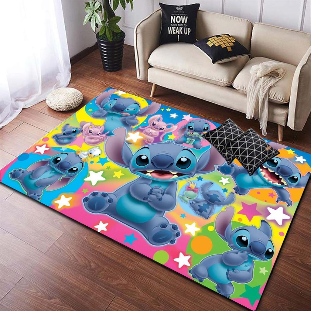 Disney Stitch Anti-slip Stripe Doormat Floor Rug Kitchen Carpet Floor Mat Way Feet Mat Bath Rug Kitchen Rug Balcony Bathroom