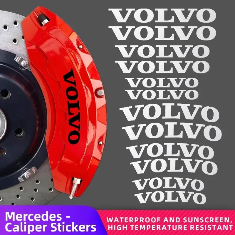 fhsxa1 6Pcs High Temp Resistant Car Brake Caliper Stickers For Volvo XC60 XC90 S60 S90, Waterproof Vinyl Decal Auto Tuning Accessories