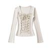 2025 Stylish Crisscross Tie-Up Long Sleeve Slim Fit Shirt for Women