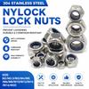 Écrous autobloquants en nylon M2 M2.5 M3 M4 M5 M6 M8 M10 M12 M14 M16 M20 Acier inoxydable 304 Hexagonal Antidérapant Écrou autobloquant Automatique DIN985