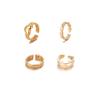 Europe and the United States hot-selling creative simple love metal open joint ring four-piece set jewelry