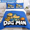 Set Biancheria da Letto Avventura 3 Pezzi Dog Man e Amici Stampa 2D (Include 1 Copripiumino + 2 Federe Senza Imbottitura), Decorazione camera da letto, Regalo ventilatore