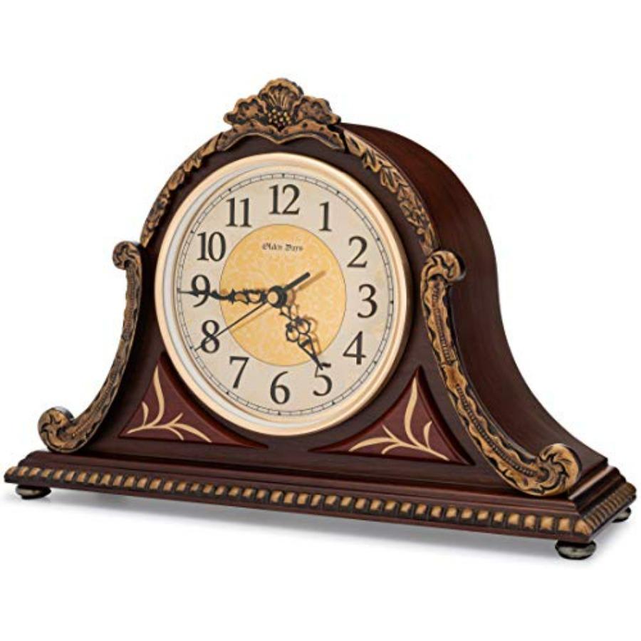 Mantel Clock with Real Wood 4 Chime Options Antique Vintage Design