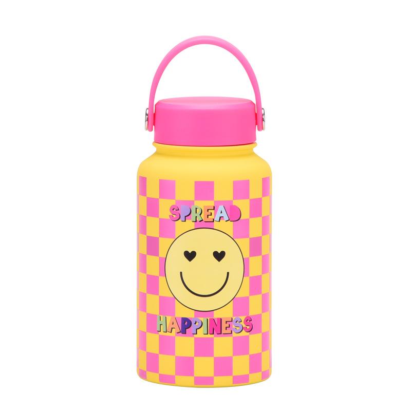 650Ml Thermos Cup Wide Mouth Portable Vacuum Children'S Student Sports Kettle Outdoor Printing Water Cup