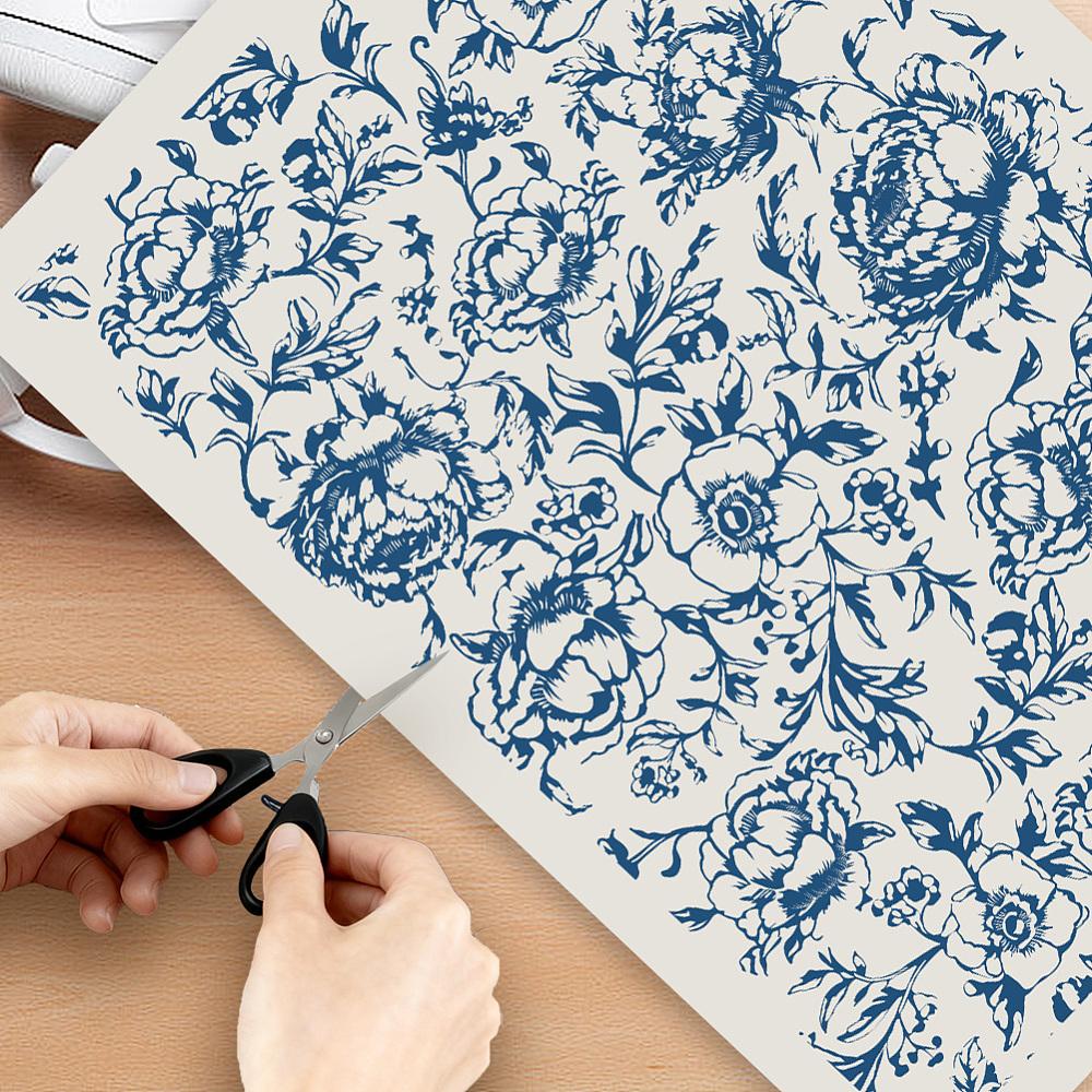Paper Stickers Rectangle for Porcelain Stickers Flower 520x370mm