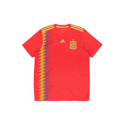 Weltmeisterschaft Spanien Heim Fußballmannschaft Kurzarm T-Shirt Herren Tops Rot CX5355