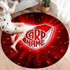 Dragon Crest Custom Name Round Area Rug Carpet Rug For Living Room Bedroom Sofa Playroom Decor Nonslip Floor Mat
