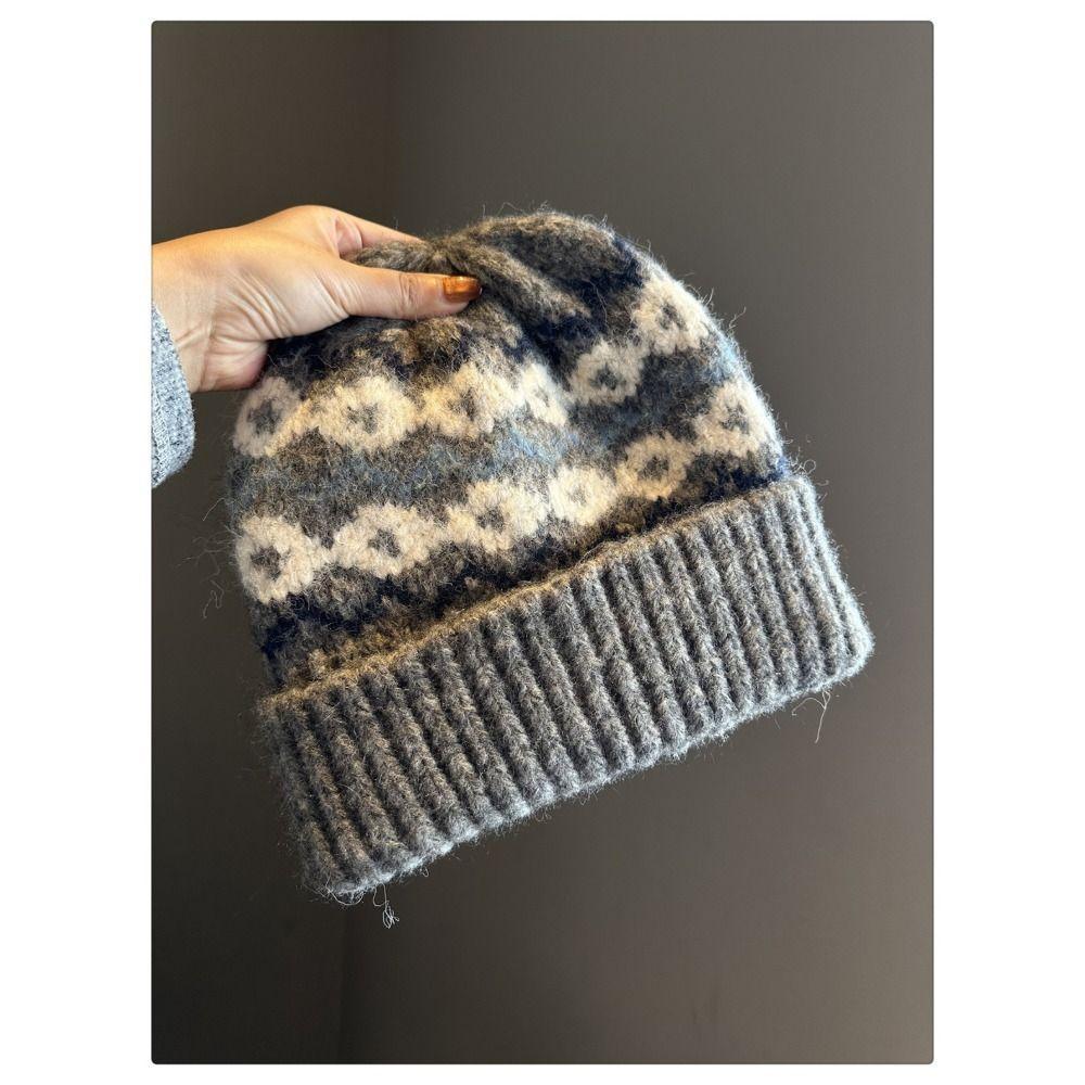 Windproof Wool Blend Beanie Knitted Fall Winter Cool Cap Soft Knit Skull Beanie Hat  Girls